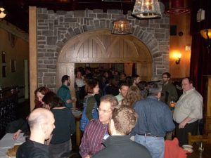 People gathered in the Asgard's 'castle' room